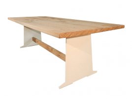 Como - Eettafel modern wit onderstel