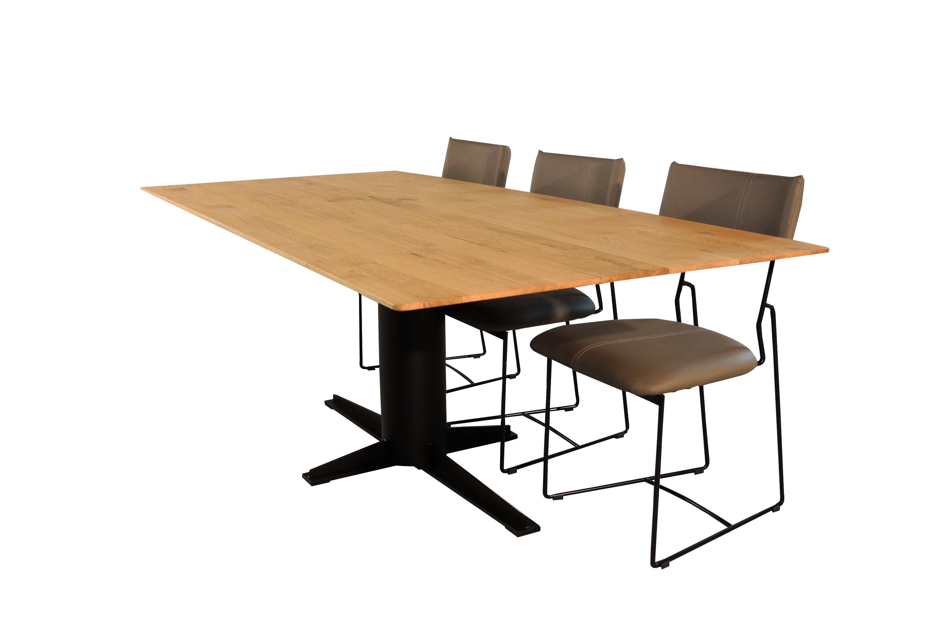 een Inheems Vakman Bergamo - Modern massief eiken eettafel