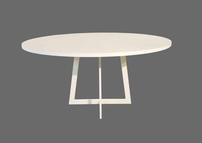 Carzello ronde witte eettafel