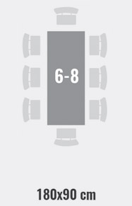 Afmetingen 6 persoons eettafel - Tafelfabriek